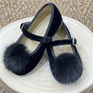BALLERINA IN VELLUTO CON POMPON