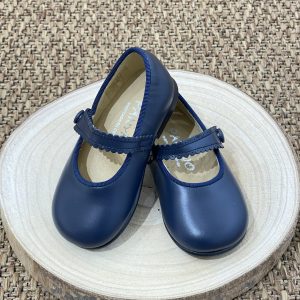 BALLERINA IN PELLE CON STRAPPO