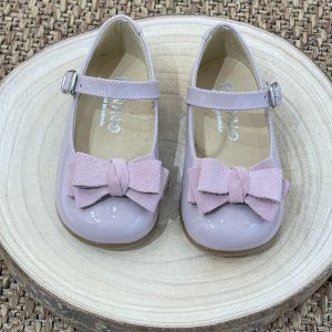 BALLERINA IN VERNICE CON FIOCCO IN CAMOSCIO