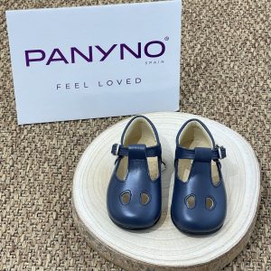 SCARPETTA CON OCCHIELLI IN PELLE BLU