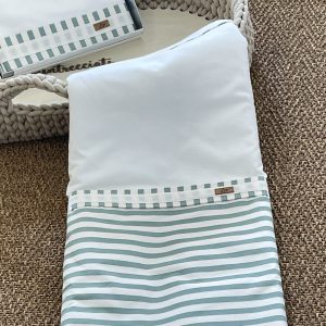 COPERTA SFODERABILE PANNA A RIGHE VERDI