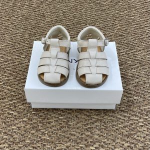 SANDALI IN PELLE A FASCE INTRECCIATE