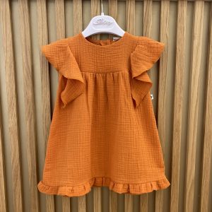 VESTITO ARANCIO IN GARZA