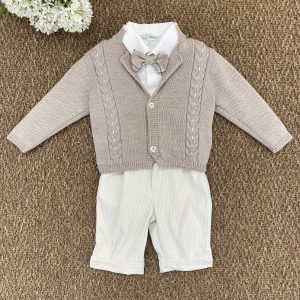 COMPLETO QUATTRO PEZZI PANNA E BEIGE