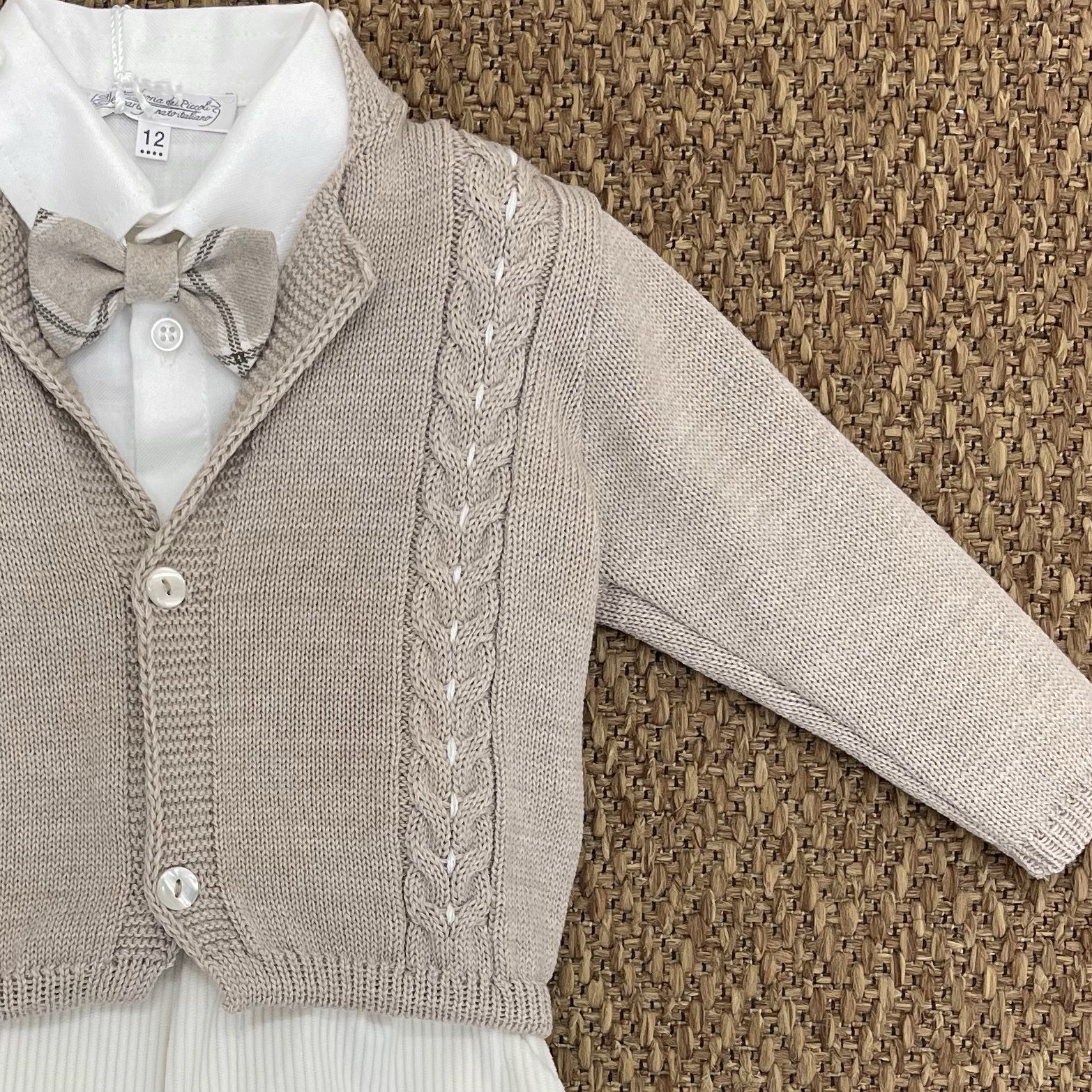 COMPLETO QUATTRO PEZZI PANNA E BEIGE - immagine 2