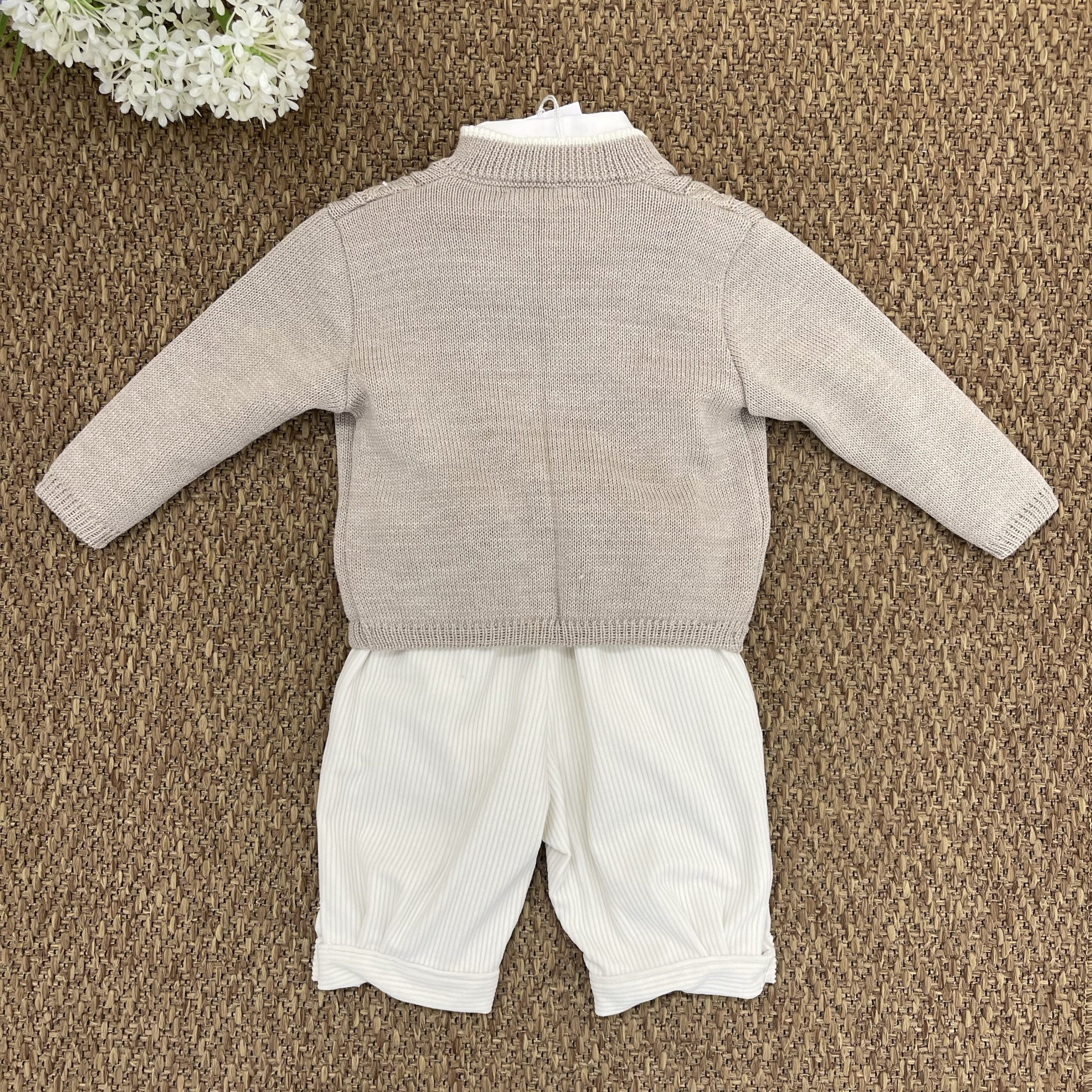 COMPLETO QUATTRO PEZZI PANNA E BEIGE - immagine 3