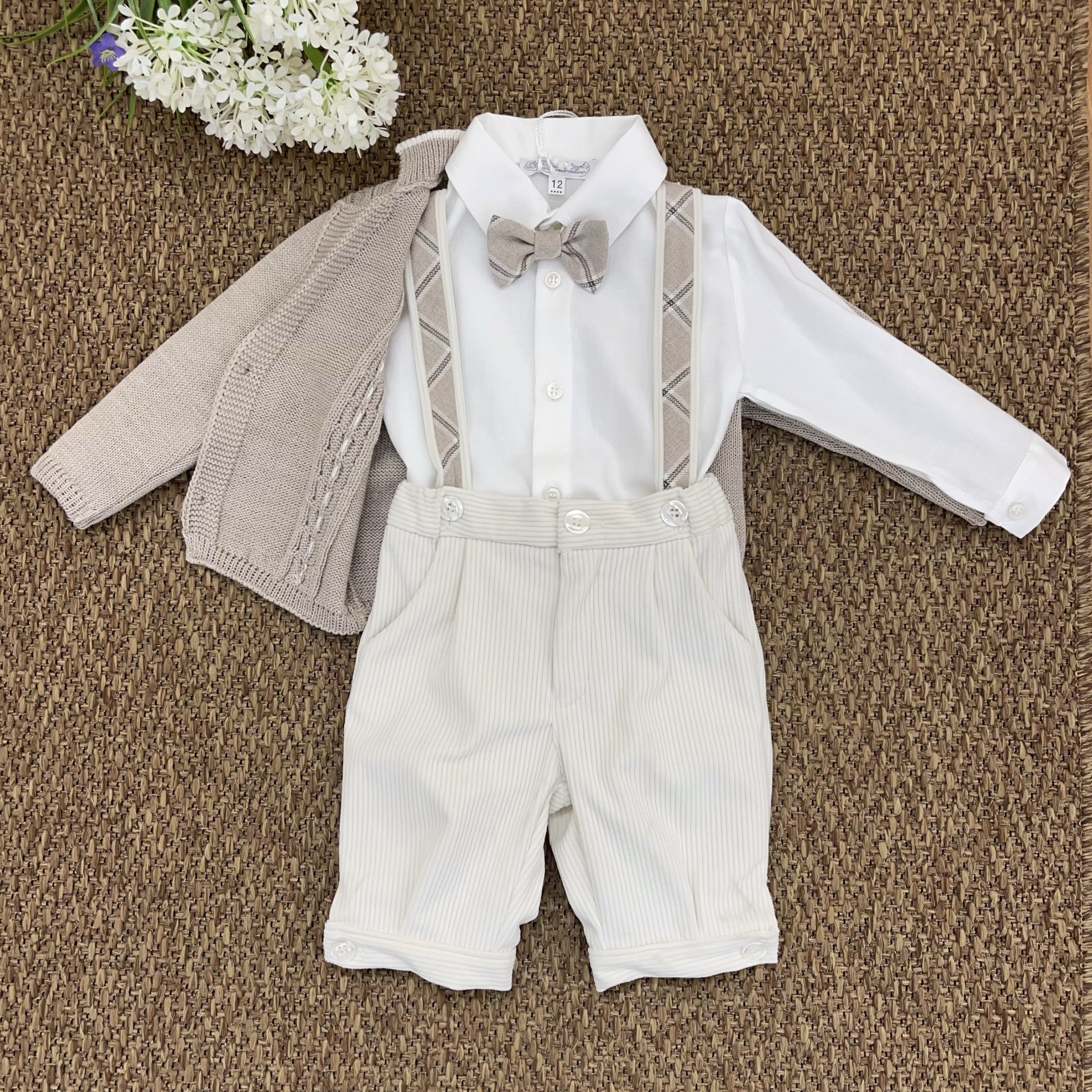 COMPLETO QUATTRO PEZZI PANNA E BEIGE - immagine 4