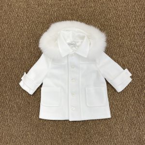 CAPPOTTO CON CAPPUCCIO BIANCO